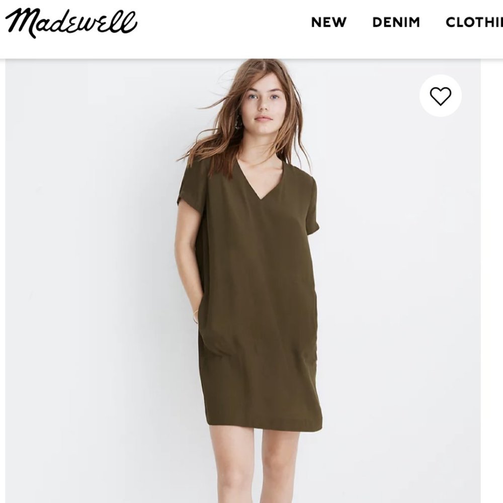 EUC Madewell Shift Dress, button down back, Small